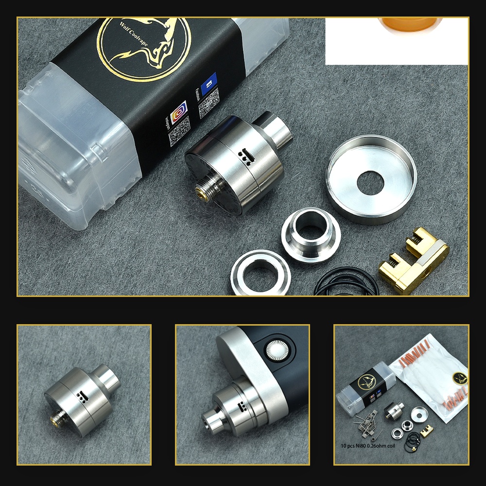 Vape Coil Replacement - Atomiseur Wolfcoolvape Nisshoku RDA pour vapotage